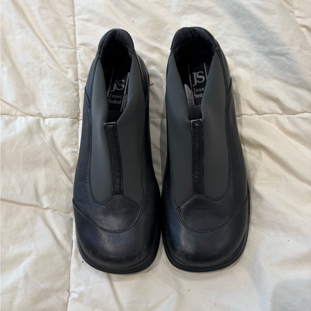 Josef Seibel Black Casual Slip-On Shoes